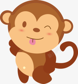 鬼脸猴子卡通猴宝宝猴子可爱高清图片