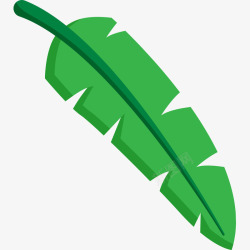 手绘插花绿植香蕉树叶子矢量图素材
