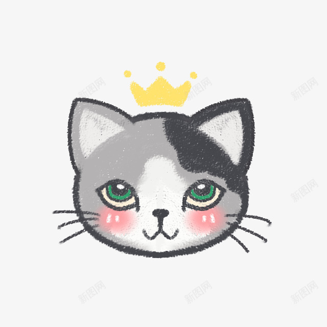 卡通萌萌哒小猫头像png免抠素材_88icon https://88icon.com 卡通 头像