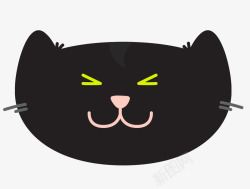 黑色猫咪头像素材