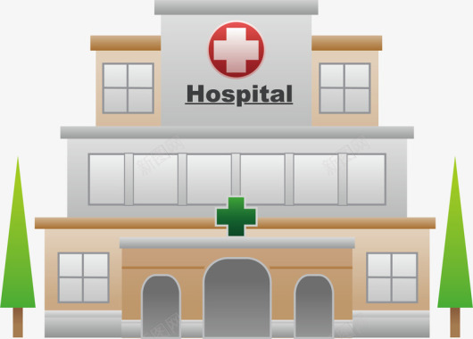 中科院logo医院卡通图标图标