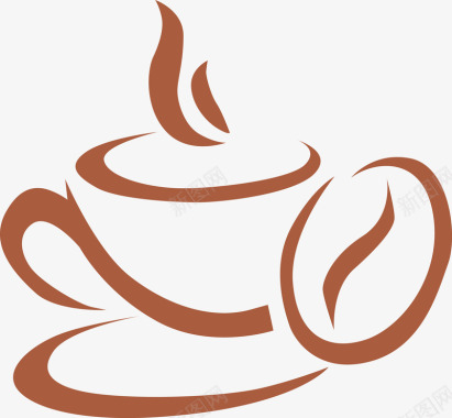 可爱咖啡杯下午茶咖啡饮料矢量图图标图标