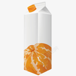 橙汁饮料包装盒矢量图素材