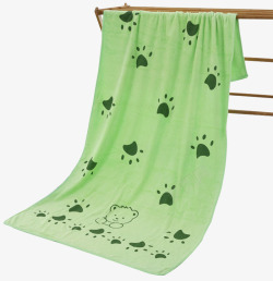 可爱动物脚印图案绿色婴儿高档浴素材