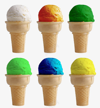 卡通冰淇淋饮料甜筒冰图标图标