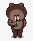 手绘棕色熊头像小熊高清图片