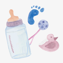 宝宝奶瓶矢量图素材