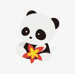 卡通可爱小动物装饰动物头像熊猫素材