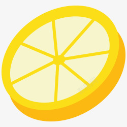 黄柠檬片插画矢量图素材