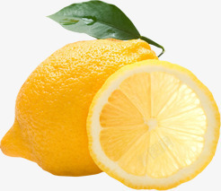 黄色新鲜维c柠檬素材