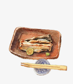 碟子的生蚝和筷子食物金枪鱼高清图片