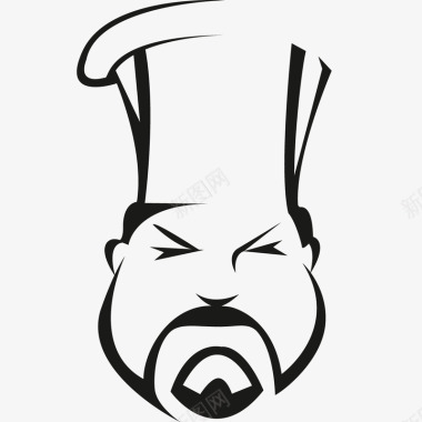 手绘人物职业厨师头像图标图标