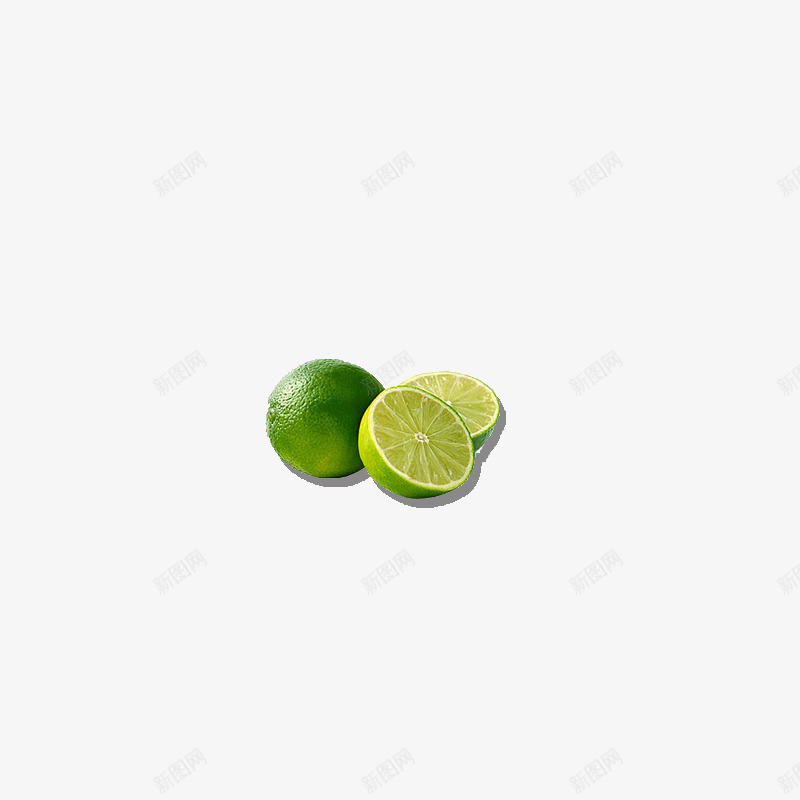 绿色天然柠檬水果元素png免抠素材_88icon https://88icon.com 柠檬 柠檬片 水果 绿叶 绿色
