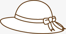 夏日清凉女士凉帽手绘图标图标