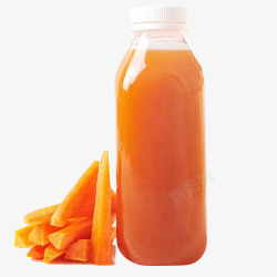 塑料瓶萝卜汁饮料素材
