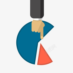 饼状图插画素材