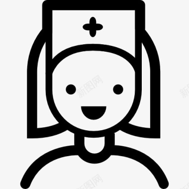医院护士站护士图标图标