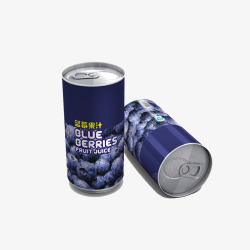 蓝莓罐装蓝莓罐装饮料高清图片