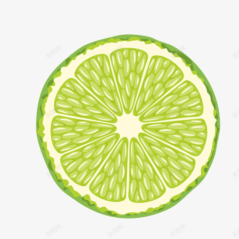 绿色柠檬片png免抠素材_88icon https://88icon.com 柠檬片 水果 绿色