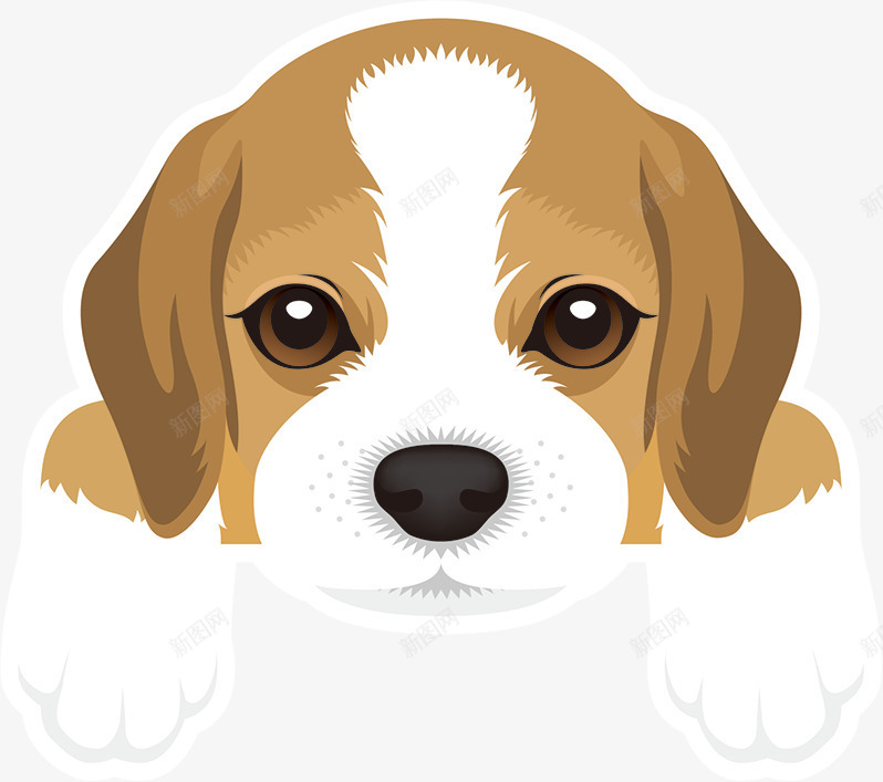 可爱的趴着的小狗png免抠素材_88icon https://88icon.com 动物设计 卡通 可爱 头像设计 小狗 趴着的