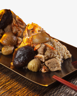 特色粽海鲜香菇粽高清图片