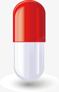 红白色药丸医药元素素材