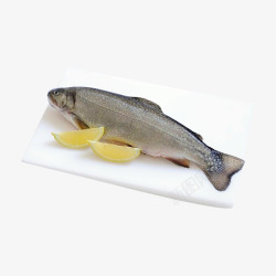盘装柠檬鳟鱼素材