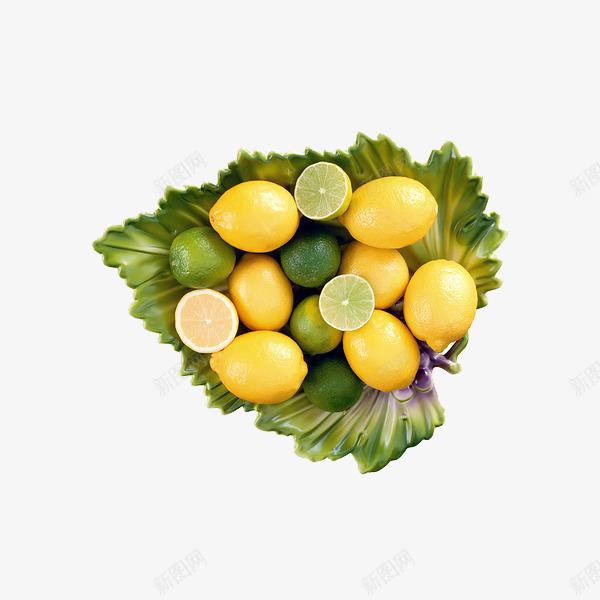 一叶子一堆水果png免抠素材_88icon https://88icon.com png图片 一叶子 一堆 柠檬 水果 维生素 绿色 营养