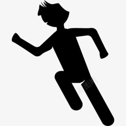 跑步标志运动目标的光接口选项符号图标高清图片