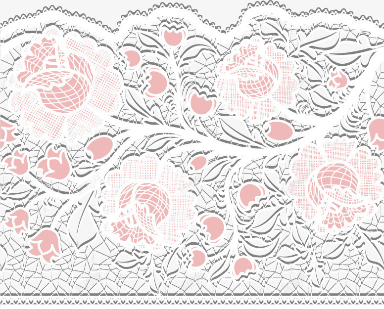 手绘花枝矢量图ai免抠素材_88icon https://88icon.com 手绘 花枝 蕾丝 矢量图