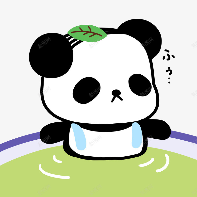 小熊宝宝洗澡png免抠素材_88icon https://88icon.com 卡通 树叶 洗澡的熊 漫画