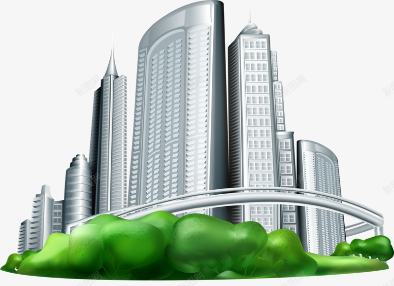 高楼大厦png免抠素材_88icon https://88icon.com 地产 城市 现代化都市 高楼大厦