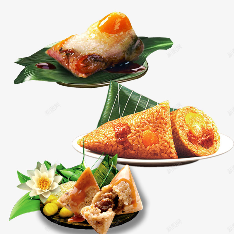 端午节粽子png免抠素材_88icon https://88icon.com 端午节 粽子 肉粽 鸡蛋粽 黄金肉粽