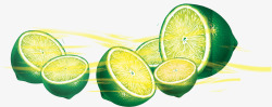 夏日植物海报水果绿色柠檬素材