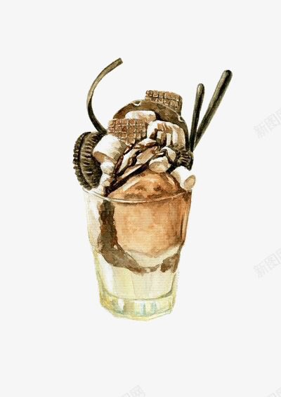 奥利奥冰淇淋png免抠素材_88icon https://88icon.com 冰淇淋 巧克力 甜品 美食 饮料