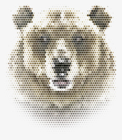 创意棕熊头像矢量图素材