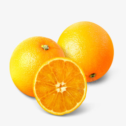新鲜切开的橙子素材