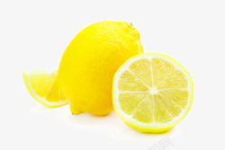 黄色柠檬片特写摄影素材