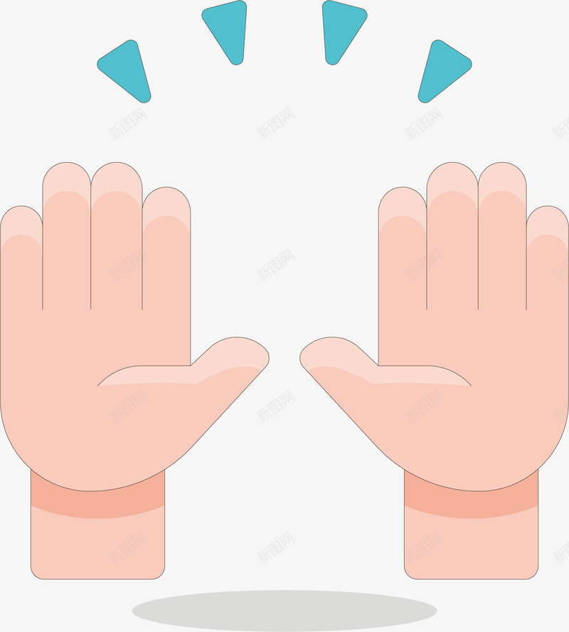 孩子的手掌矢量图ai免抠素材_88icon https://88icon.com 儿童 创意 卡通 可爱 手指 手绘 粉色 蓝色 矢量图