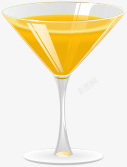 鸡尾酒杯里的橙汁素材