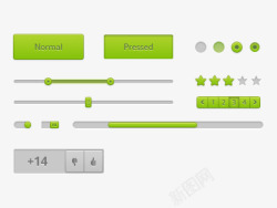 绿色网页元素素材