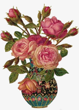 唯美手绘花仙境唯美花束花枝花瓶图标图标