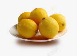 唯美精美一盘水果柠檬素材
