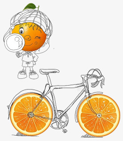 创意橙子广告插画素材