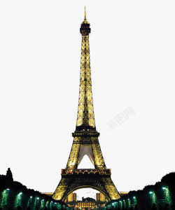 巴黎夜景埃菲尔铁素材