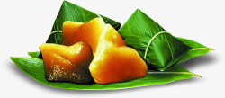 绿色竹叶包装粽子食物素材