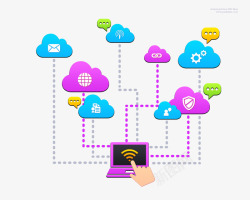 云计算创意树素材
