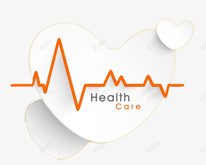 心形心电图png免抠素材_88icon https://88icon.com 健康 医学 医院 心形 心电图 注重健康