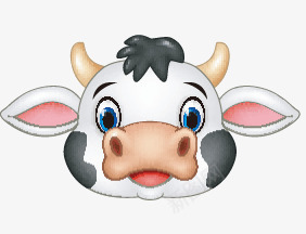 奶牛头png免抠素材_88icon https://88icon.com 卡通头像 奶牛头像 奶牛素材