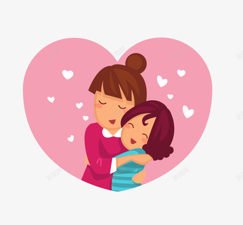 手绘可爱人物插图母亲节妈妈与孩png免抠素材_88icon https://88icon.com 人物插图 可爱 妈妈与孩子 手绘 手绘可爱人物插图母亲节妈妈与孩子拥抱爱心插画免费下载 拥抱 插画 母亲节 爱心 爱心贴图